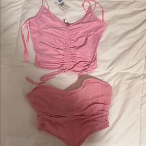 Bundle 2 pink crop tops